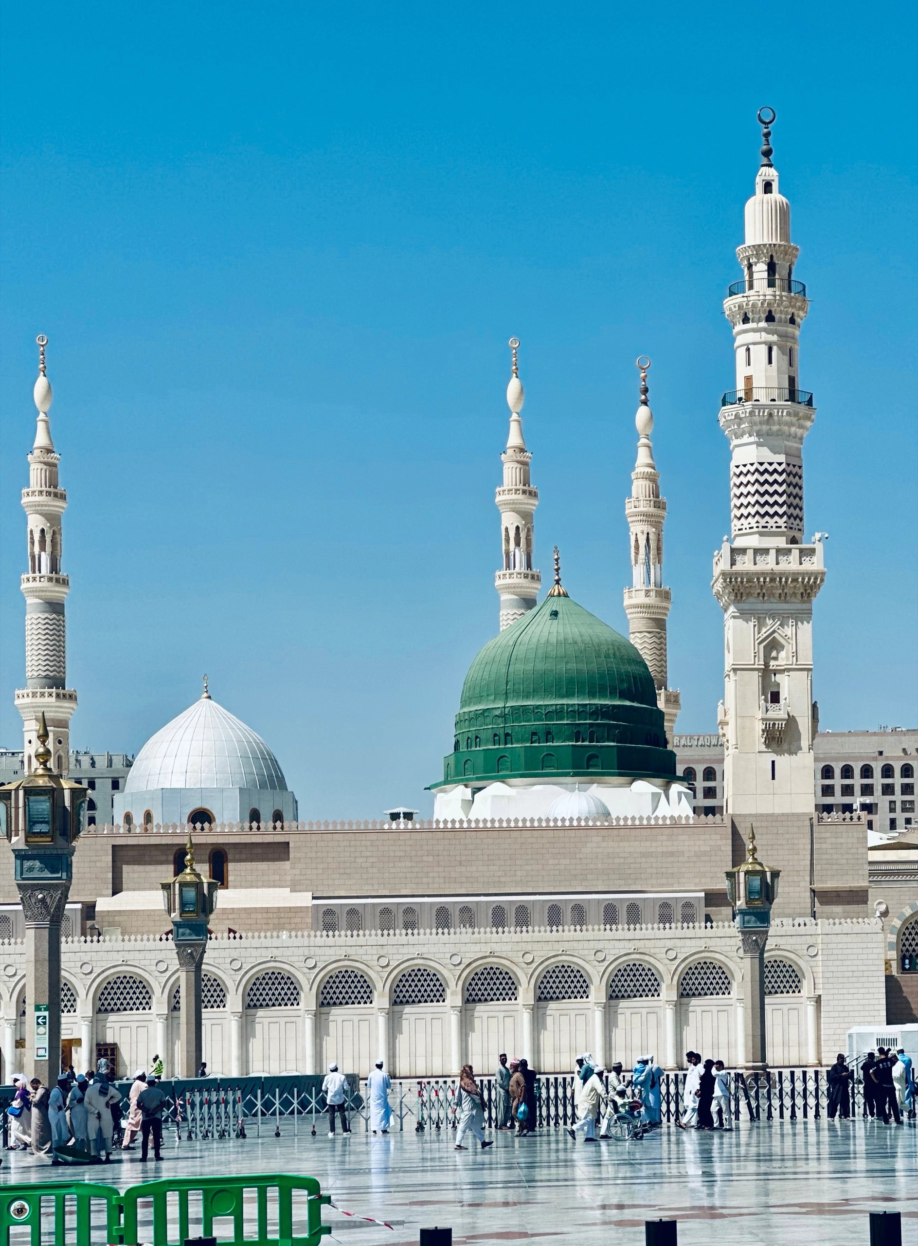 The Green Dome of the Prophet's Mosque in Medina